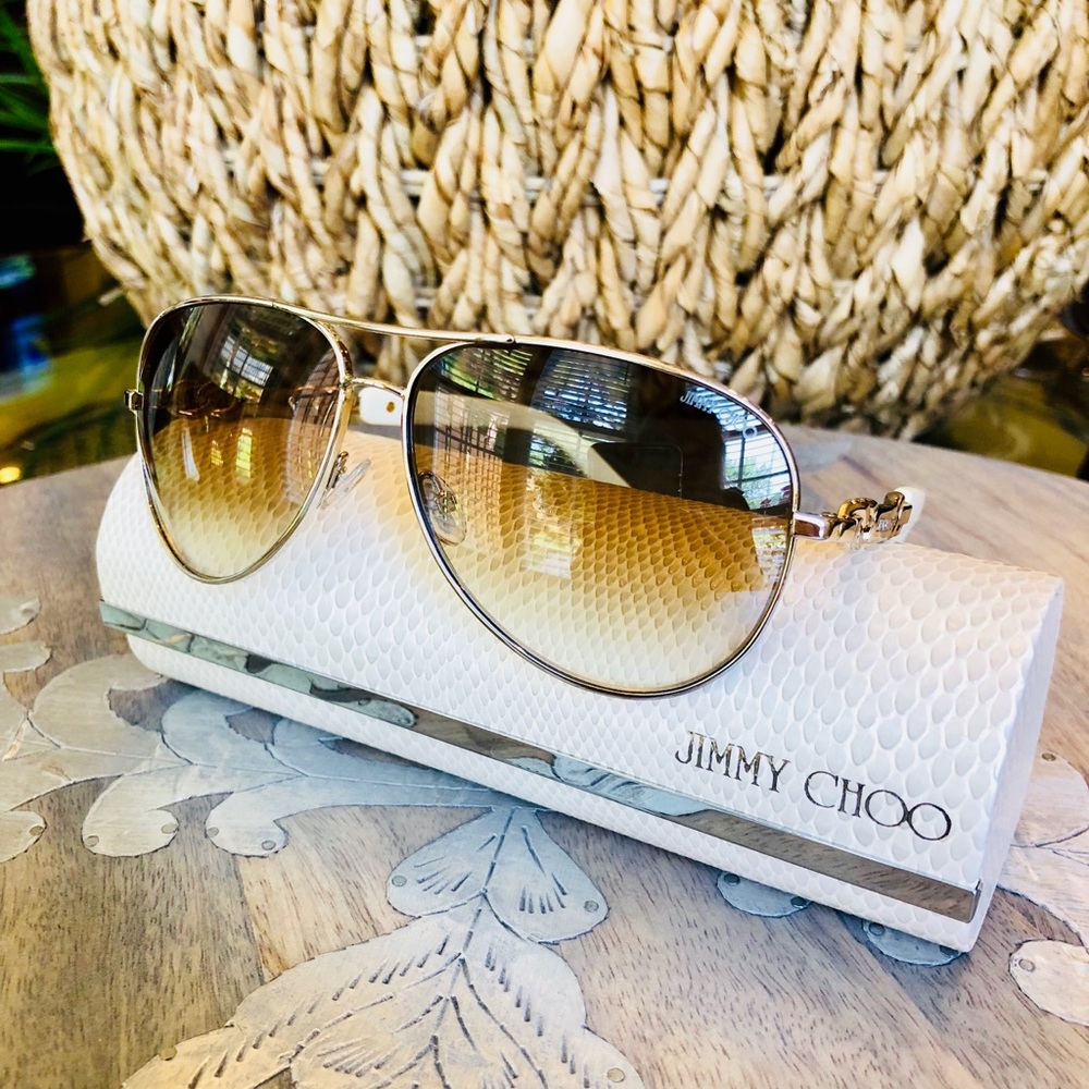 JIMMY CHOO Aviator Sunglasses